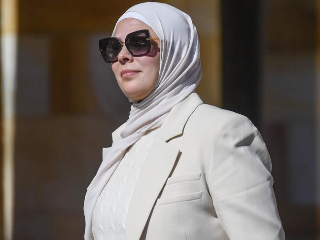 ADELAIDE, AUSTRALIA - NewsWire Photos APRIL 30 2024: Lena Allouche, who has pleaded guilty to 27 counts of fraud in the Adelaide Magistrates Court is seen leaving. Picture: NCA NewsWire / Roy VanDerVegt