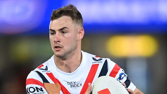 BRISBANE, AUSTRALIA - JULY 27: Sandon Smith of the Roosters in action during the round 22 NRL match between Brisbane Broncos and Sydney Roosters at The Gabba on July 27, 2023 in Brisbane, Australia. (Photo by Albert Perez/Getty Images)