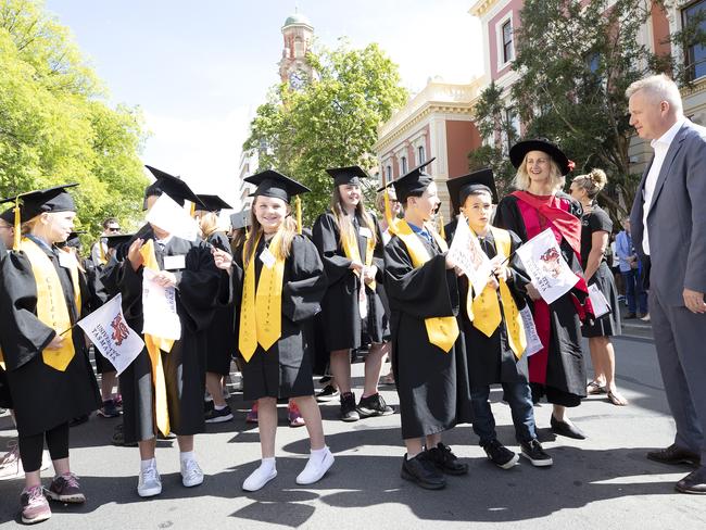 Town and Gown at the UTAS Graduation, Launceston. PICTURE CHRIS KIDD