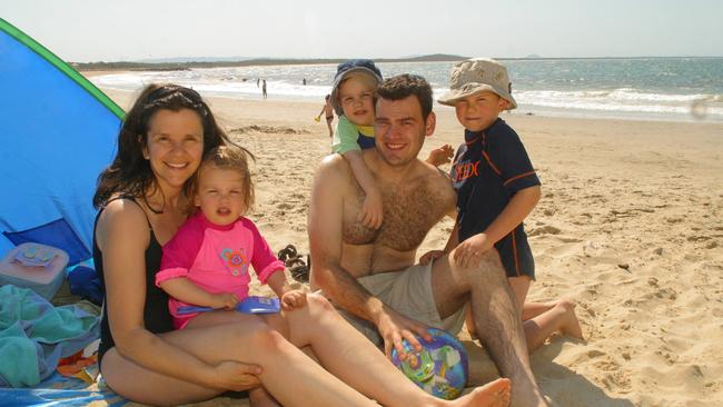 Melbourne holiday makers George and Sophia Stefanos with their children (L-R) Elena, Nikitas and Alexandros, in 2004.