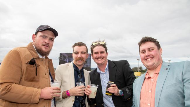 Zapper Dulson, Teddy Edbrooke, Nathan Baker and Mark Baker. IEquine Toowoomba Weetwood Raceday - Clifford Park Saturday September 28, 2024 Picture: Bev Lacey