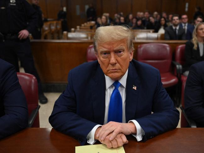 Donald Trump at the Manhattan Criminal Court on Monday US time. Picture: AFP