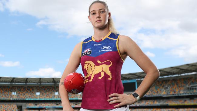 Tayla Harris at the Gabba. Picture: Peter Wallis