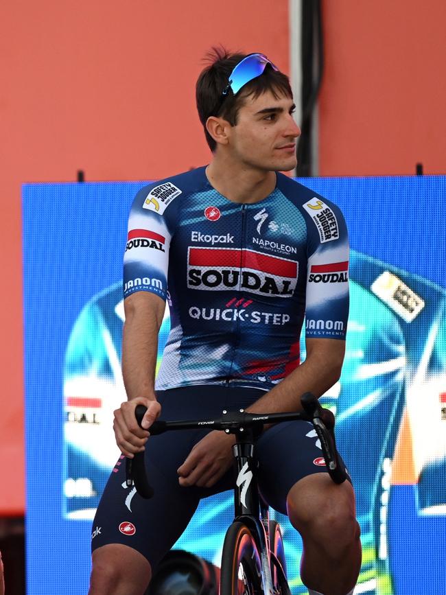 Andrea Raccagni Noviero of Italy and Team Soudal Quick-Step during the Team Presentation prior to the 25th Santos Tour Down Under. Picture: Dario Belingheri/Getty Images