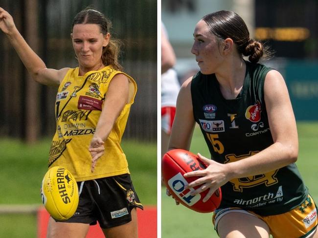 Cassie McWilliam for Nightcliff and Lakhyah Hill for St Mary's in the 2024-25 NTFL season.