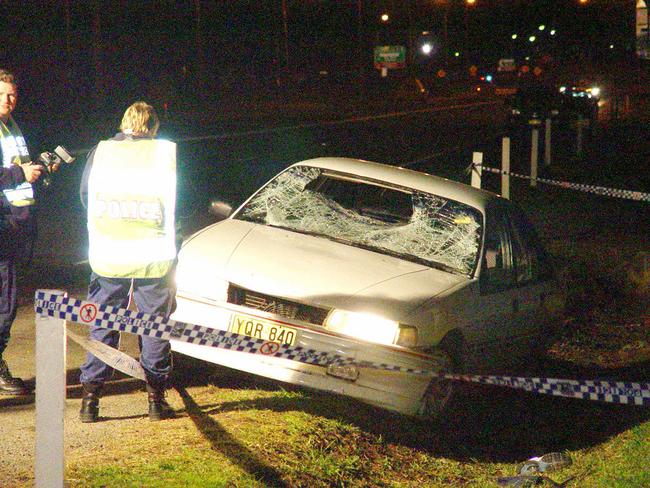 The Holden Commodore driven by a gatecrasher.