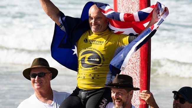 Jason Livingston celebrates his success.