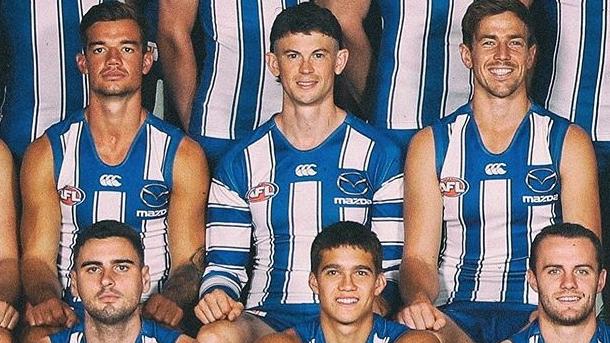 Jasper Pittard sported an interesting doo for the club’s annual team photo.