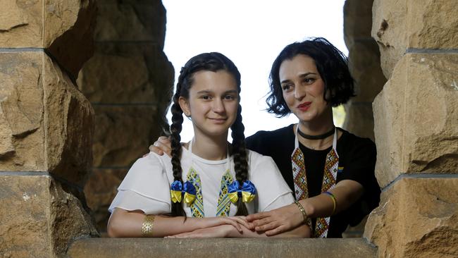 Anastasia Pyshna and her mother Tetyana Pyshna. Picture: John Appleyard