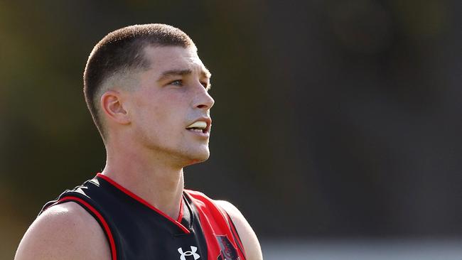 Joe Atley will lead Essendon against Collingwood in the VFL. Photo: AFL Photos/Getty Images.