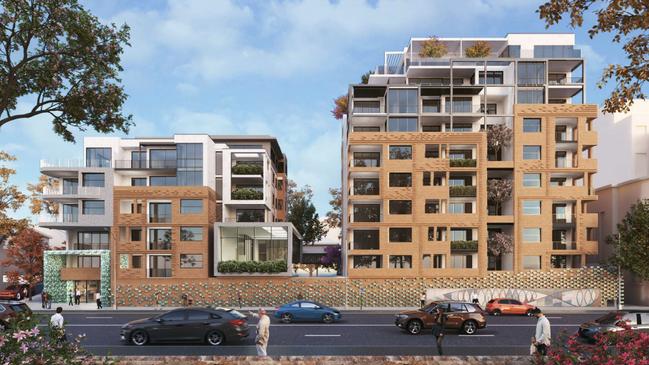 An artist’s impression of a proposed development on the site of the former Conservatorium of Music on Sandy Bay Road. Image: Scanlan Architects