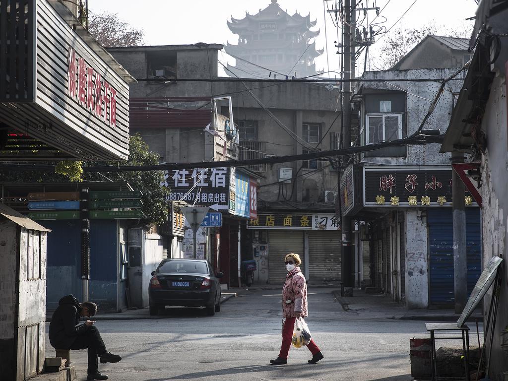 The streets of Wuhan are all but deserted. Picture: Stringer/Getty Images