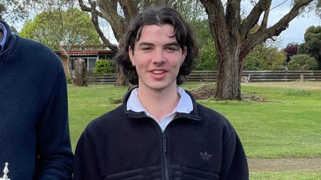 Mark Marriott and Patrick Smith won the 2021 best and fairest at the club. Picture: Cobden Football Club.