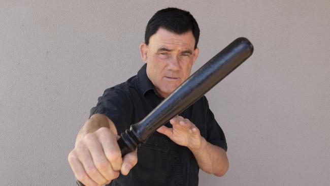 Security guard and martial arts expert Vincent Palumbo has been reported for carrying an offensive weapon. Picture: Brett Hartwig