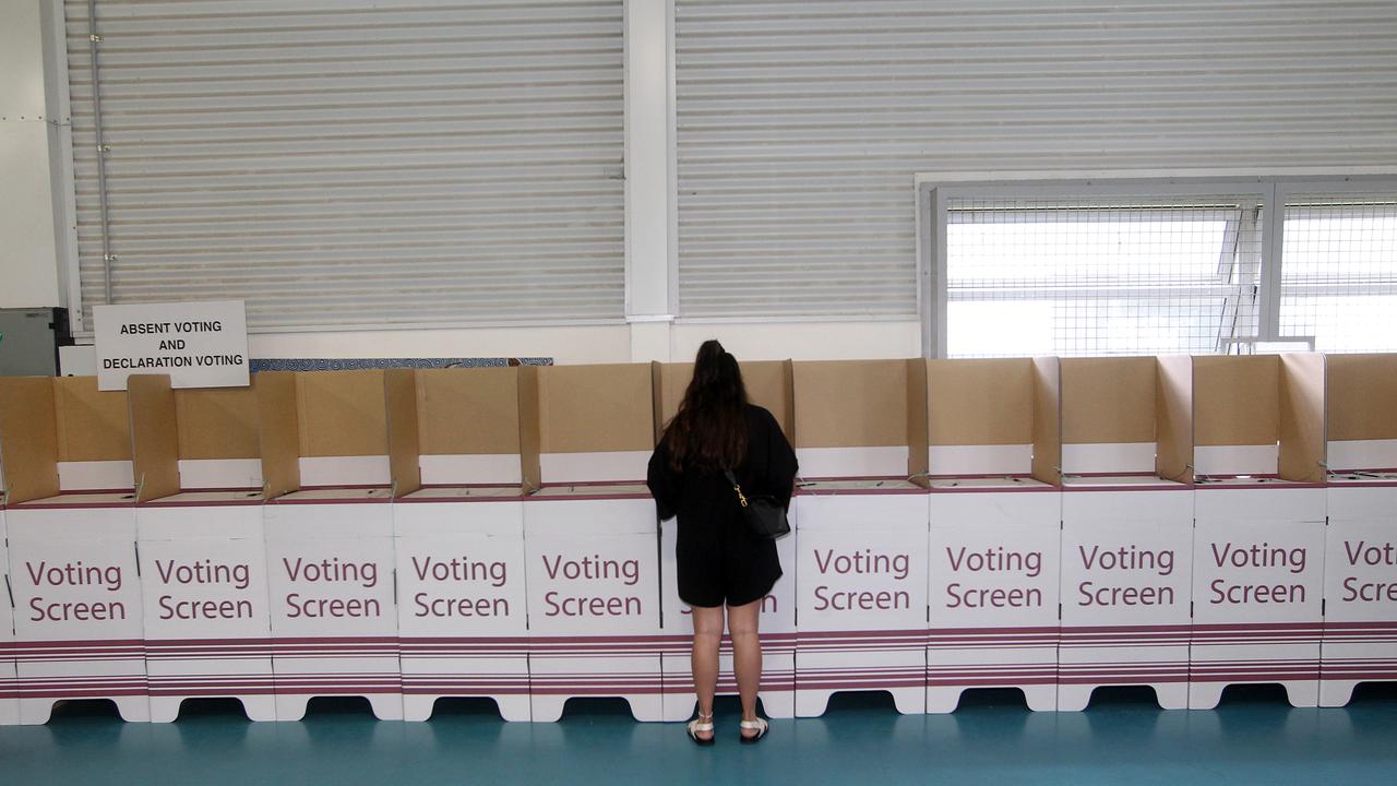 A quiet booth at the Palm Beach State School on the Gold Coast. Picture: Richard Gosling