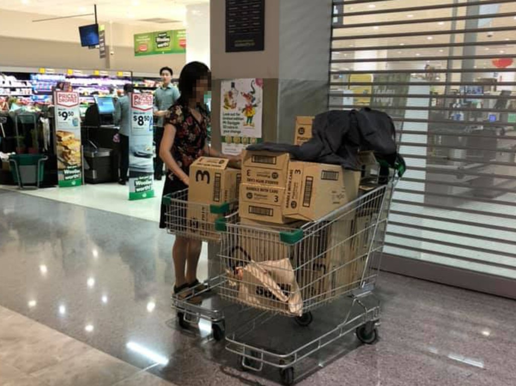 Woolworths says the boxes were empty. Picture: Jason Wu/Facebook