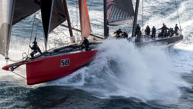 Sydney to Hobart day 2. ROLEX/Kurt Arrigo COMANCHE, Sail No: AUS12358, Bow No: 58, Owner: Jim Cooney, Skipper: Jim Cooney, Design: Vplp, Club: CYCA