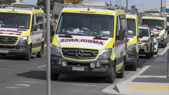 Four code red and 51 code orange declarations have been made by Ambulance Victoria during this financial year alone. Picture: David Geraghty