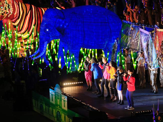 Performers sing during the event. Picture: Dylan Robinson