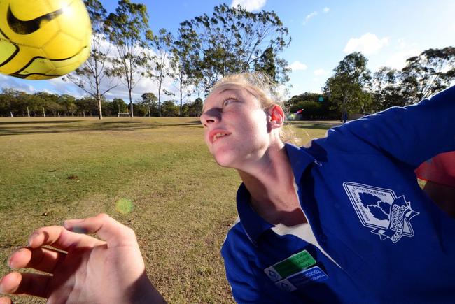 STATE REP: Kijah Stephenson will represent Queensland in the National School Girls Football titles. Photo: Max Fleet / NewsMail. Picture: Max Fleet