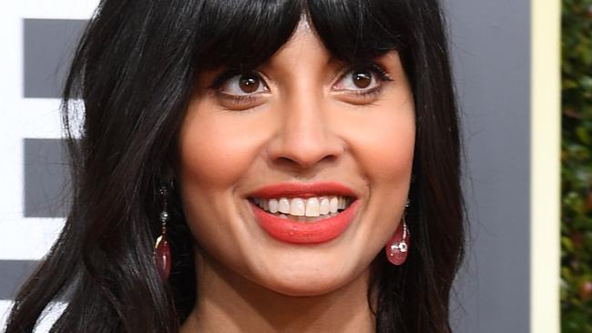 British actress Jameela Jamil arrives for the 76th annual Golden Globe Awards on January 6, 2019, at the Beverly Hilton hotel in Beverly Hills, California. (Photo by VALERIE MACON / AFP)