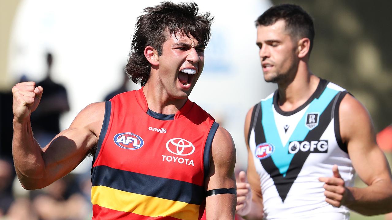 Crows draftee Josh Rachele booted three goals in another impressive display. Picture: Sarah Reed/AFL Photos