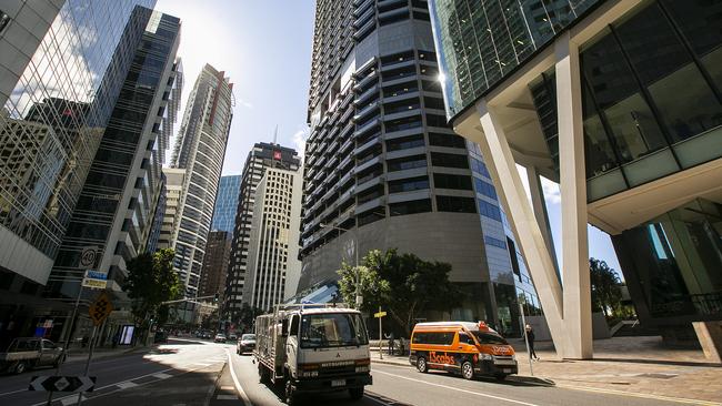 There are hopes that one in three workers will return to Brisbane CBD after restrictions lift. Picture: NCA NewsWire / Jono Searle