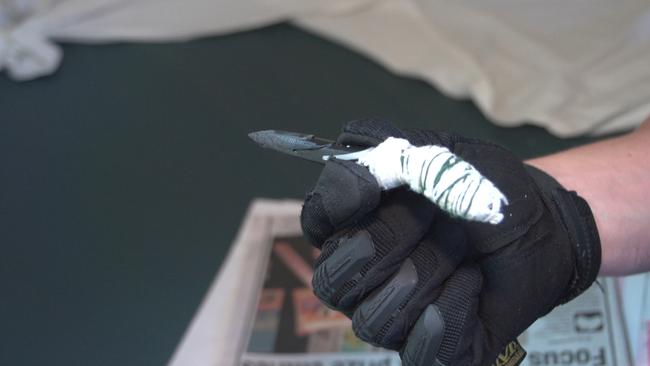 A seized ‘shiv’ or homemade knife — although let’s face it, we all knew that one.