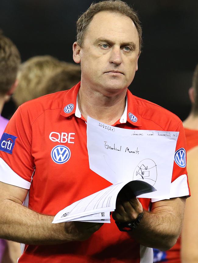 Sydney Swans coach John Longmire. Picture: Michael Klein