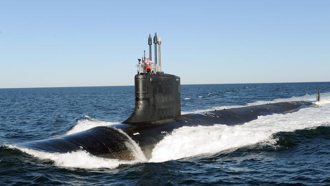 A US Virginia-class submarine. The US is building a fifth tranche of the nuclear-powered attack class at a cost of $US22bn. Picture: General Dynamics Electric