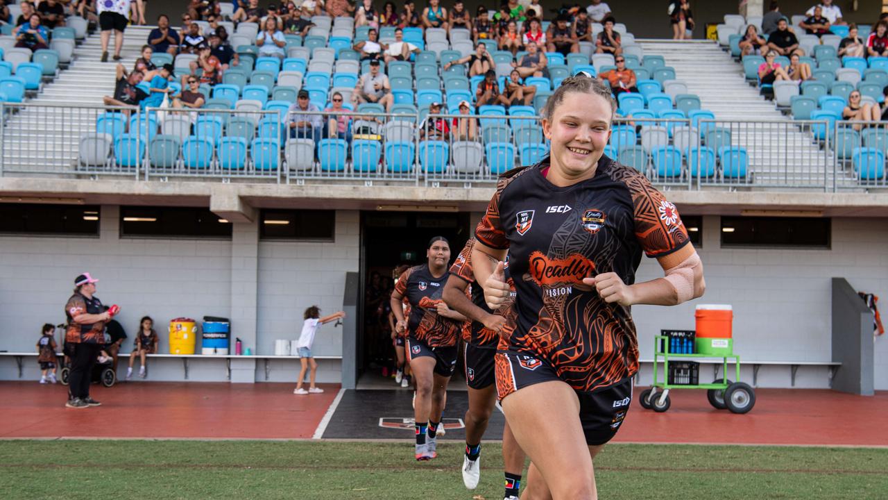 Ayesha Kay at the 2024 Deadly Cup Carnival between the Indigenous All Stars and Territory All Stars. Picture: Pema Tamang Pakhrin