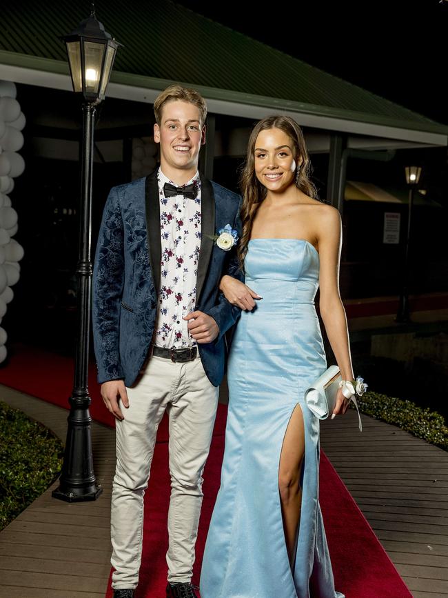 Formal for year 12 students from Emmanuel College. Max Pine and Grace Parker . Picture: Jerad Williams