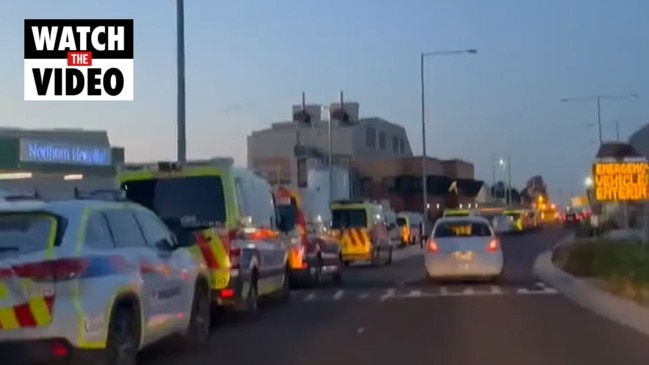 Ambulances queue to get into Melbourne's Northern Hospital