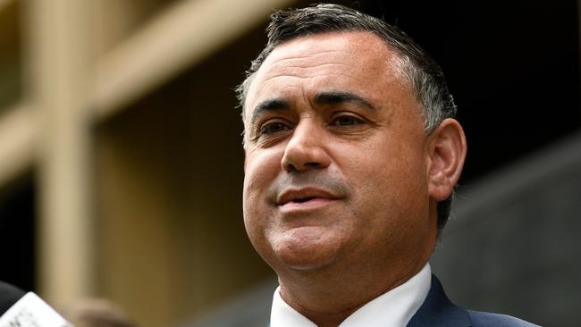 NSW Deputy Premier John Barilaro has slammed the environmental flows which deprived drought-stricken towns of much-needed water. Picture: AAP