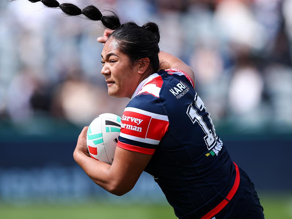 Roosters player Eliza Lopamaua won't play again this season unless the club makes the grand final. Picture: NRL Photos