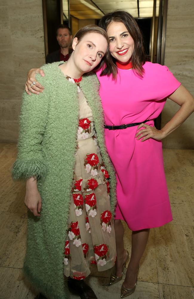 Lena Dunham (L) and television producer Jennifer Konner. Picture: Cindy Ord/Getty