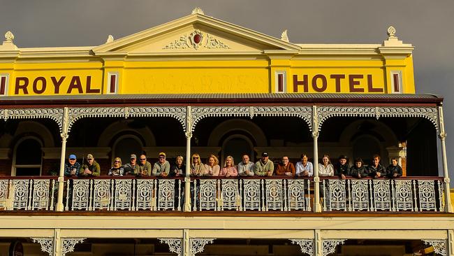 Locals at the community-owned and operated Royal Hotel in Sea Lake, Vic. Picture: Julian Kingma