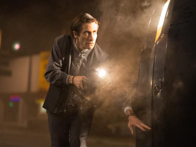 Harrowing ... Jake Gyllenhaal plays and amoral photojournalist in "Nightcrawler." Picture: AP Photo/Open Road Films, Chuck Zlotnick