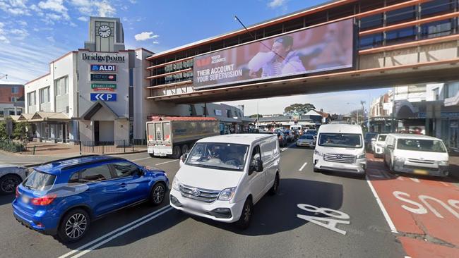 One of the billboards crossing Military Rd.