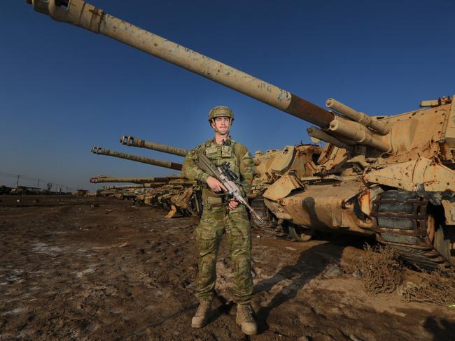 Australian soldiers have been deployed to a new remote base in north western Iraq, as a mobile training team to be closer to train and direct counter terrorism operations against ISIS in and about Mosul. Picture: Gary Ramage