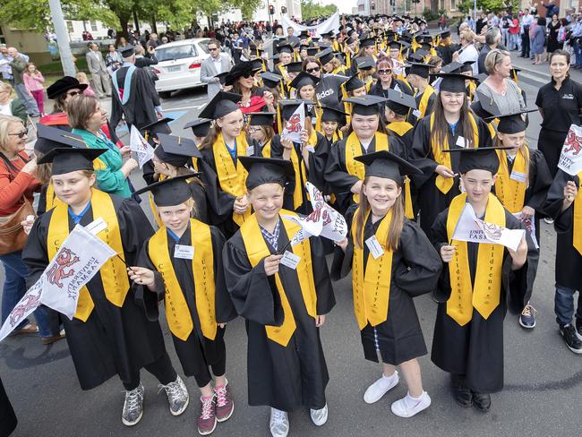 Town and Gown at the UTAS Graduation, Launceston. PICTURE CHRIS KIDD