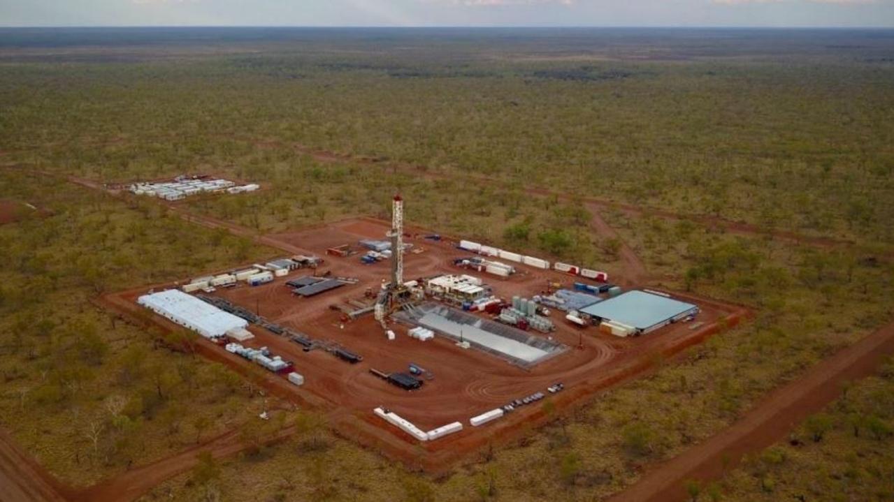 Tamboran Resources Kyalla well site in the Beetaloo Basin, about 320 km south of Katherine.