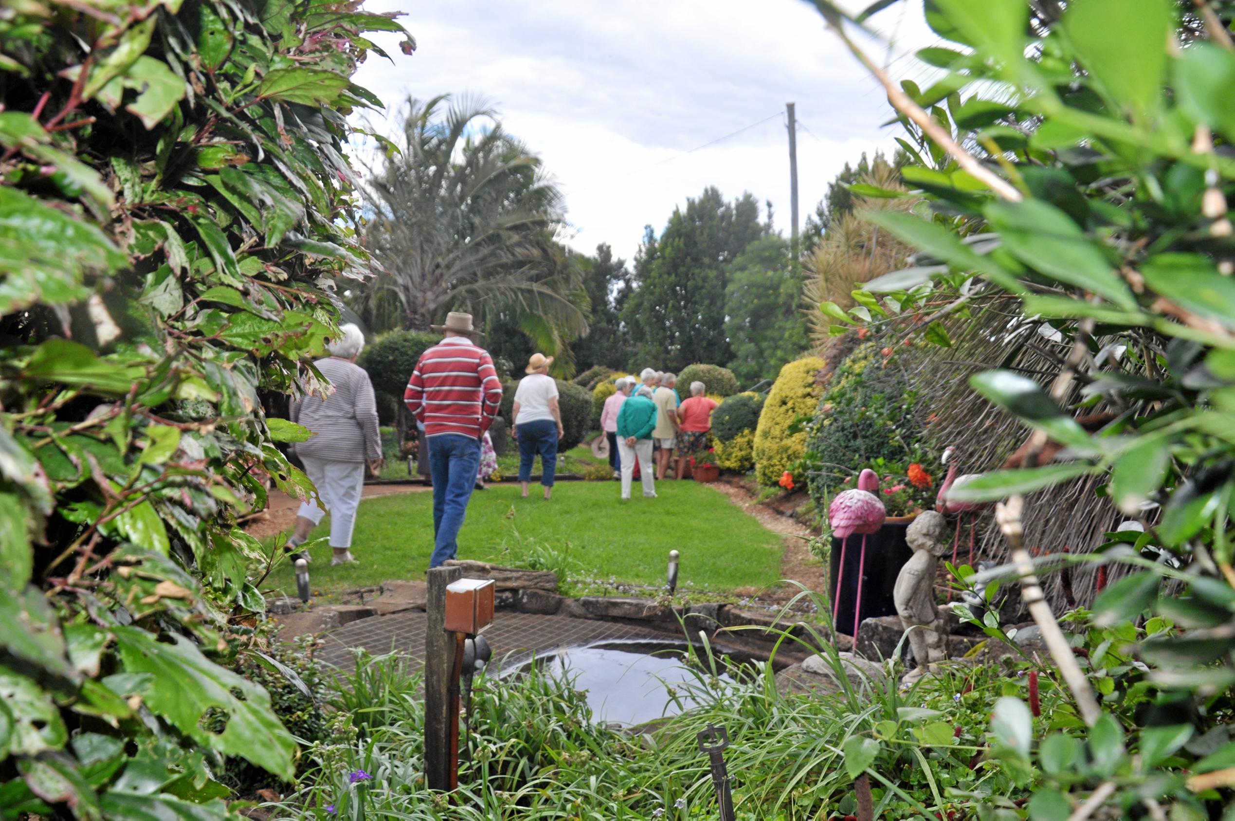 Monto Garden Club visits Roy and Bev Marbach's property. Picture: Mackenzie Colahan