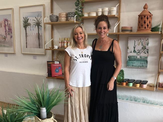 Left to right: Sally Cahalan abd Leigh Nicholl, who are partners in a new Freshwater business called Souk and Co Home. Picture: Julie Cross.