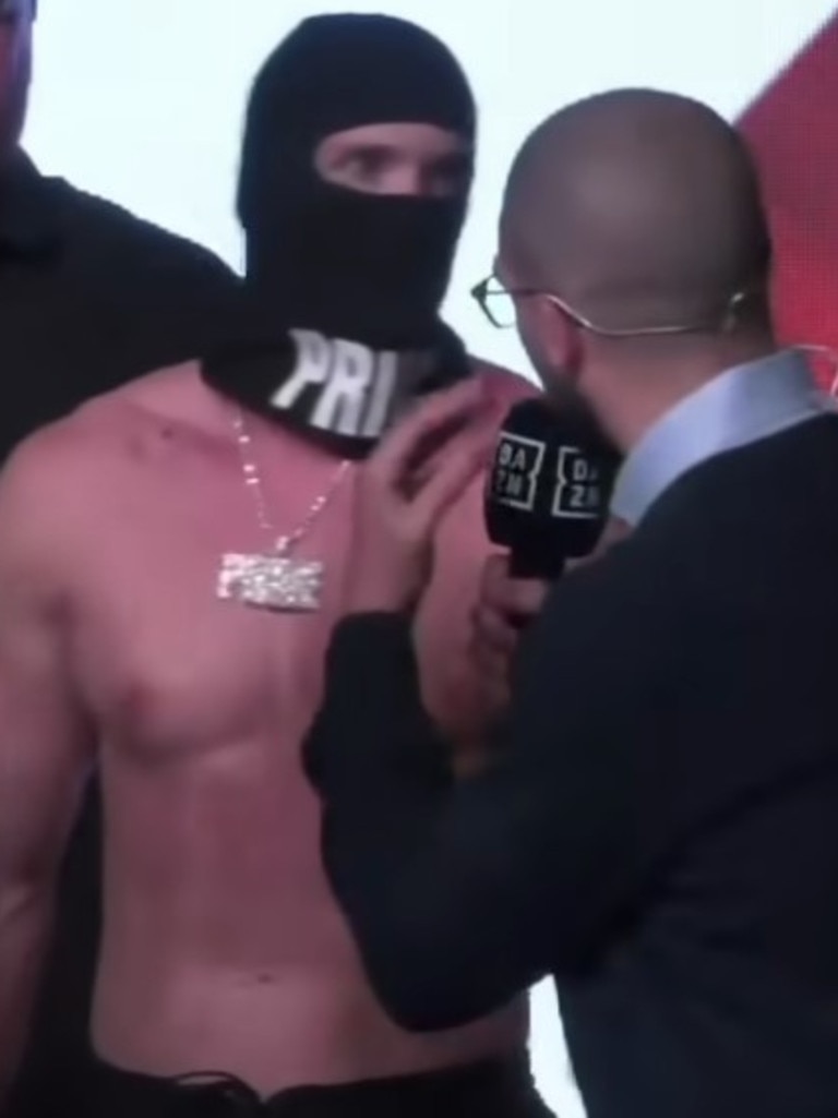 But he never took the balaclava off. Photo: YouTube