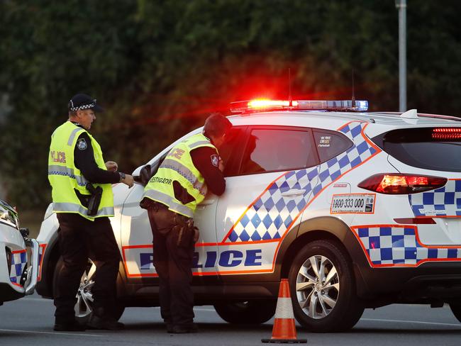 Emergency services pictured at a fatal pedestrian accident on the intersection of Wembley Road and Greenfern Drive, Browns Plains, Brisbane 17th of September 2021.  (Image/Josh Woning)