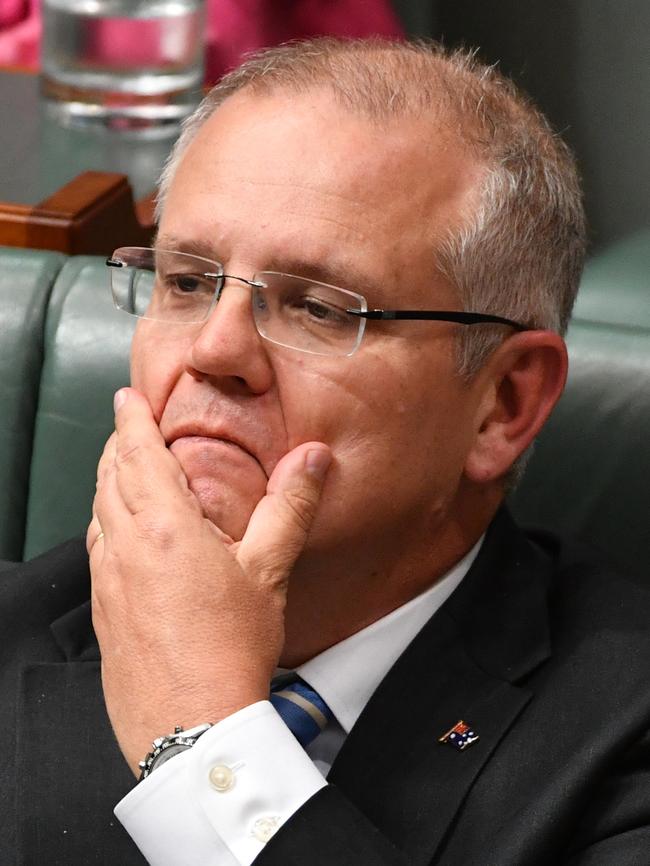 Treasurer Scott Morrison during Question Time on Monday. Picture: AAP