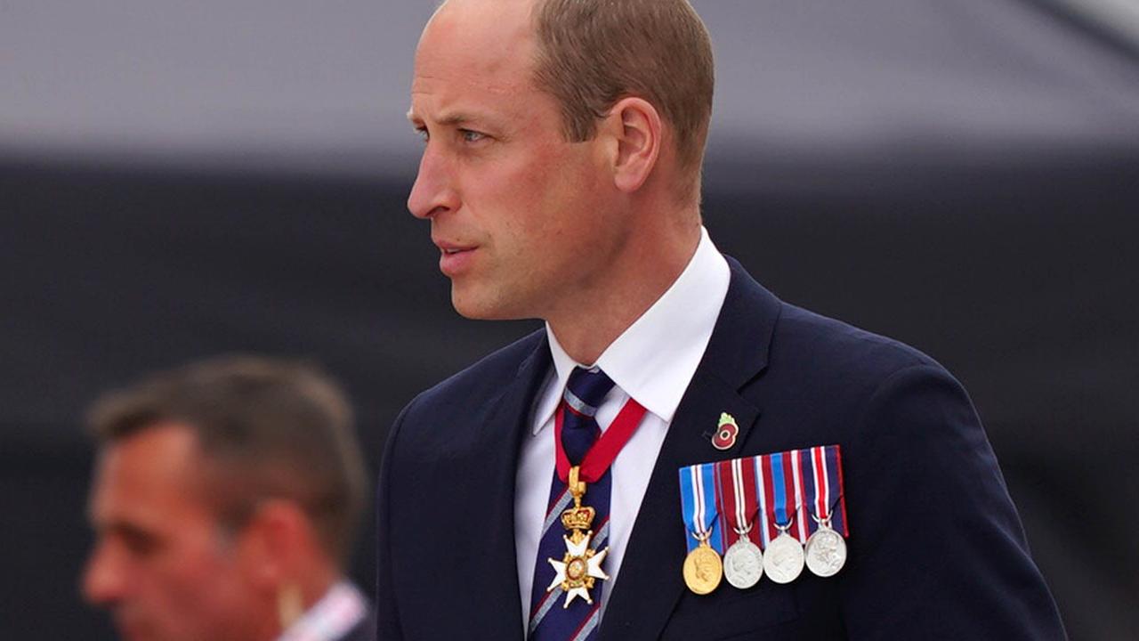 William wearing the subtly controversial tie. Picture: Jordan Pettitt – Pool/Getty Images