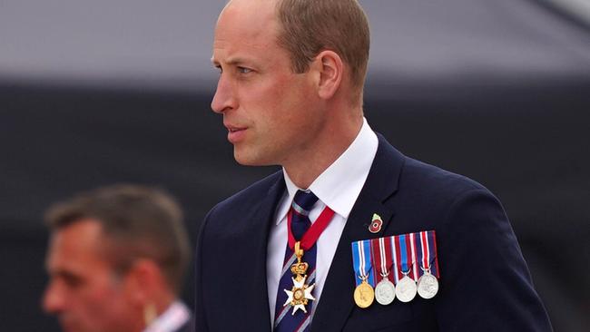 William wearing the subtly controversial tie. Picture: Jordan Pettitt – Pool/Getty Images