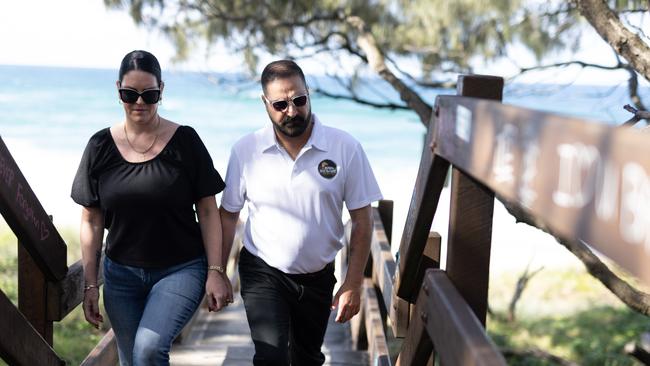 Walk for Balin: Kerri-Lynn and Michael Stewart at the start of the route for a walk in memory of their son, planned for the anniversary of his death, January 20. Picture: David Kelly